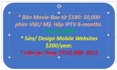 °Bán Movie-Box từ $180: 50,000 phim Việt/ Mỹ. Hộp IPTV 6-months. °Cài Chat GPT. °Sửa/...