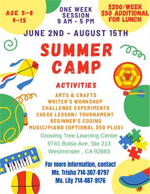 Summer Camp/Day Kem AFTER SCHOOL